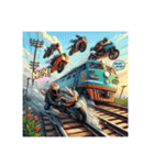 鉄道VSライダー（個別スタンプ：4）