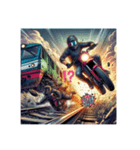 鉄道VSライダー（個別スタンプ：6）