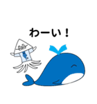 働くイカと水の生き物（個別スタンプ：30）