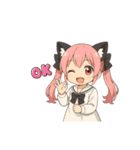 毎日使えるねこみみちゃんスタンプ（個別スタンプ：6）