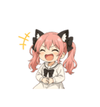 毎日使えるねこみみちゃんスタンプ（個別スタンプ：9）