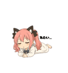 毎日使えるねこみみちゃんスタンプ（個別スタンプ：20）