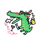 ワニなのにポチ（個別スタンプ：9）