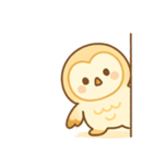 毎日使える挨拶・大人可愛いめんふくろう（個別スタンプ：3）