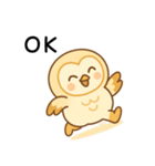 毎日使える挨拶・大人可愛いめんふくろう（個別スタンプ：14）