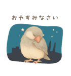 毎日・ずっと使える大人可愛い文鳥（個別スタンプ：5）