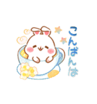 【春】うさぎのココとミルクの敬語あいさつ（個別スタンプ：4）