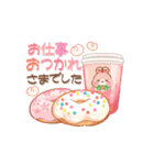 【春】うさぎのココとミルクの敬語あいさつ（個別スタンプ：8）