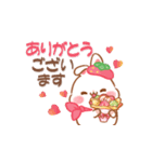 【春】うさぎのココとミルクの敬語あいさつ（個別スタンプ：18）