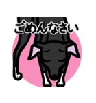 【ブラック4】1年中使えるイタグレスタンプ（個別スタンプ：7）