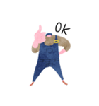 毎日サロペット人（個別スタンプ：4）