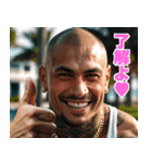 飛び出す！ 強面ギャング おねえ言葉（個別スタンプ：1）