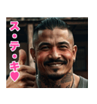 飛び出す！ 強面ギャング おねえ言葉（個別スタンプ：3）