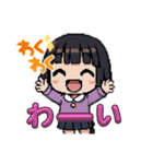 小学生の女の子（ショートカットボブ）☻（個別スタンプ：6）