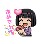 小学生の女の子（ショートカットボブ）☻（個別スタンプ：16）