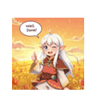 白髪のエルフ少女（個別スタンプ：2）