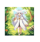 白髪のエルフ少女（個別スタンプ：3）