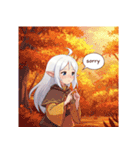 白髪のエルフ少女（個別スタンプ：4）