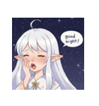 白髪のエルフ少女（個別スタンプ：12）