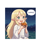 白髪のエルフ少女（個別スタンプ：13）