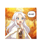 白髪のエルフ少女（個別スタンプ：14）