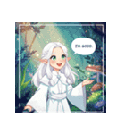 白髪のエルフ少女（個別スタンプ：15）