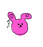 無表情な、落書きうさちゃん（個別スタンプ：9）