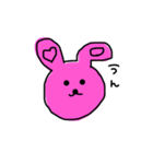 無表情な、落書きうさちゃん（個別スタンプ：15）