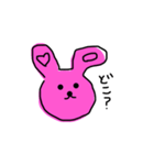 無表情な、落書きうさちゃん（個別スタンプ：24）