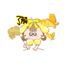 毎日使える！可愛いリボンの女の子（個別スタンプ：3）
