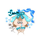毎日使える！可愛いリボンの女の子（個別スタンプ：8）