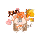 毎日使える！可愛いリボンの女の子（個別スタンプ：9）