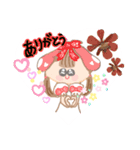 毎日使える！可愛いリボンの女の子（個別スタンプ：16）
