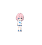 ピンク髪の小さい女の子（個別スタンプ：5）