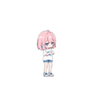 ピンク髪の小さい女の子（個別スタンプ：7）