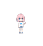 ピンク髪の小さい女の子（個別スタンプ：11）