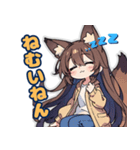 キツネとタヌキの軌跡（個別スタンプ：5）