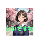 木之本レール作AIあいちゃんイラスト（個別スタンプ：28）