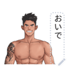 タトゥー入りスポーツ男子（個別スタンプ：4）
