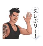 タトゥー入りスポーツ男子（個別スタンプ：6）