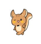 にこやかなリス 文字なし（個別スタンプ：4）