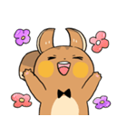 にこやかなリス 文字なし（個別スタンプ：17）