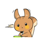 にこやかなリス 文字なし（個別スタンプ：24）