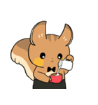 にこやかなリス 文字なし（個別スタンプ：35）