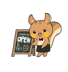 にこやかなリス 文字なし（個別スタンプ：38）