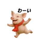 キュートなブタさん リアル2（個別スタンプ：2）