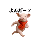 キュートなブタさん リアル2（個別スタンプ：4）