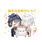 三日月宗近と鶴丸国永のLINEスタンプ（個別スタンプ：36）