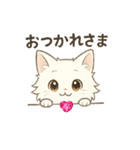 もふもふ神使？☆しろねこ便（個別スタンプ：3）