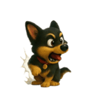 犬（3D）-様々な体の動き 002（個別スタンプ：9）